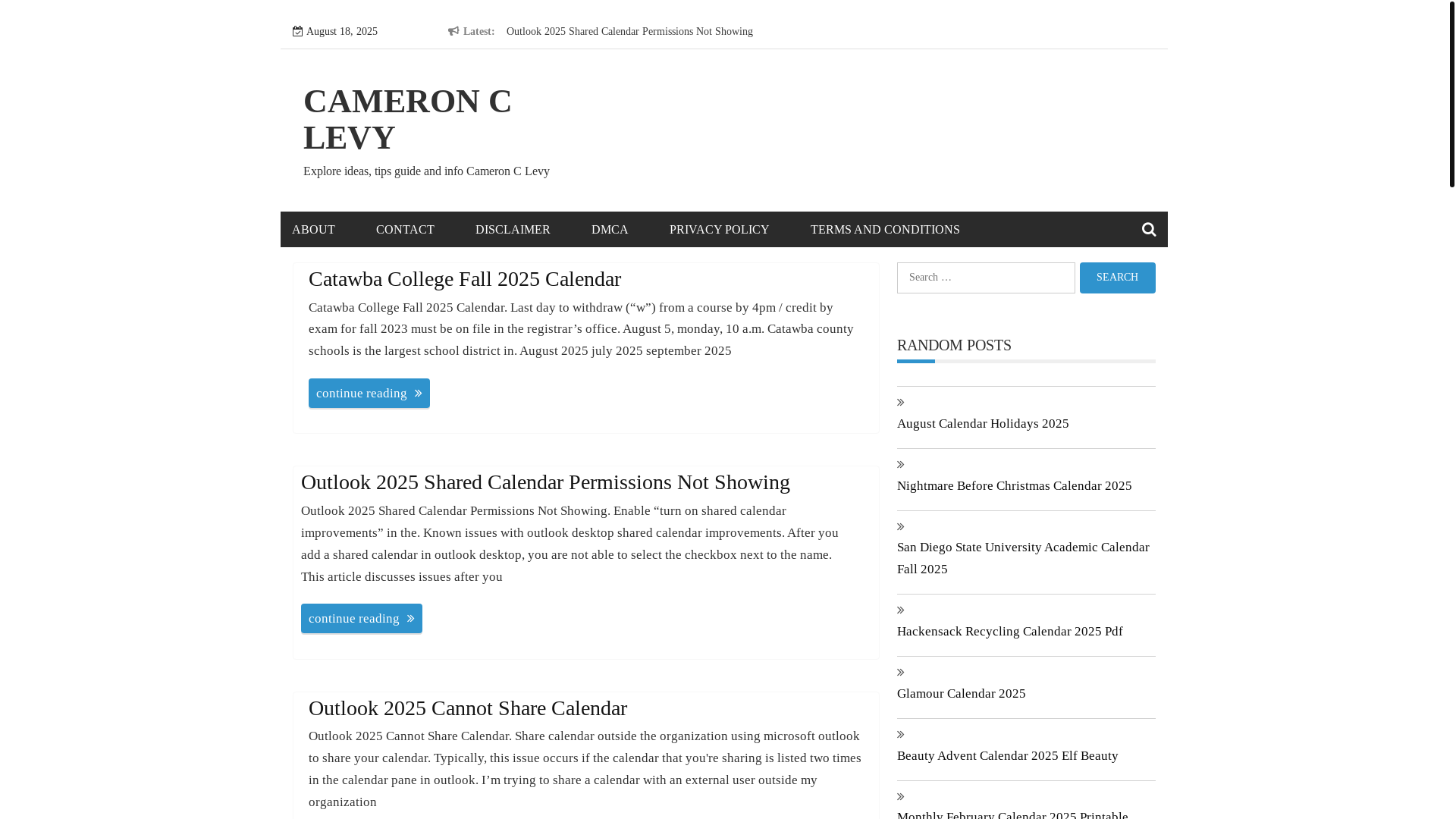website screenshot of https://cameronclevy.pages.dev/