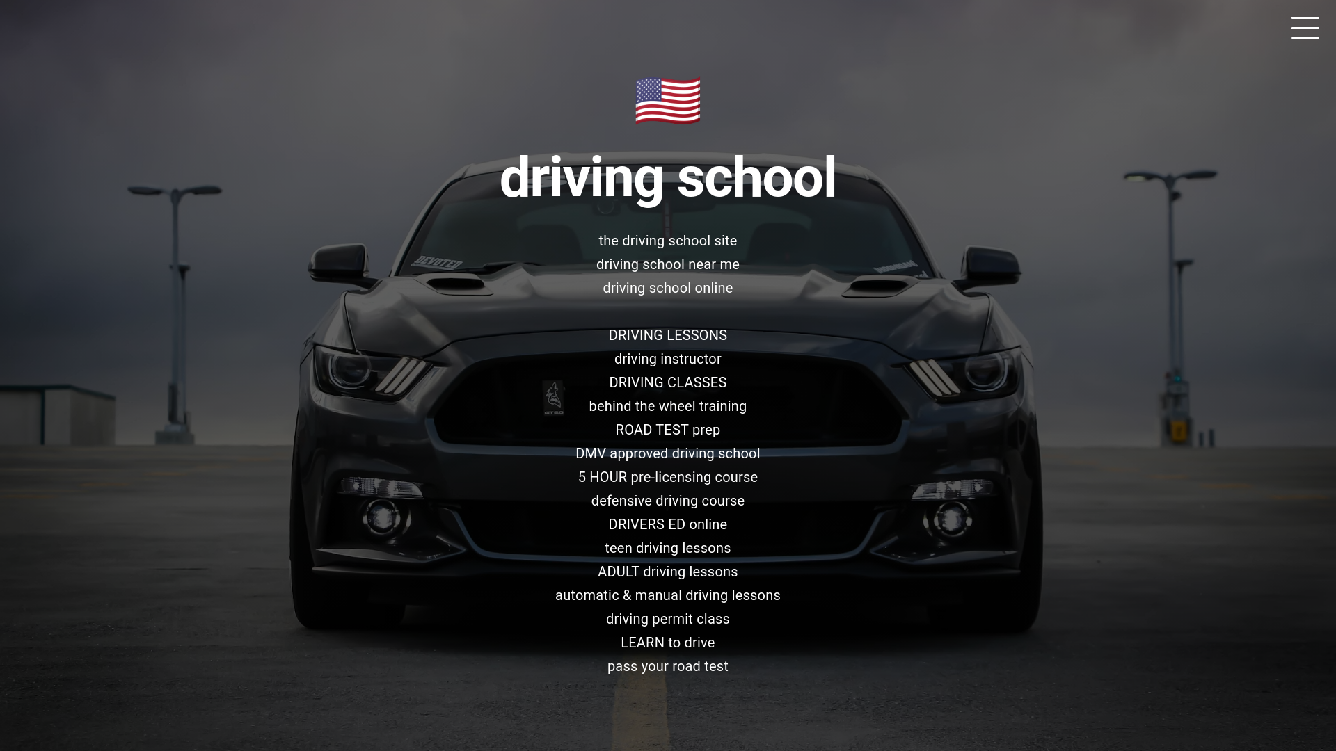 website screenshot of https://drivingschool.site