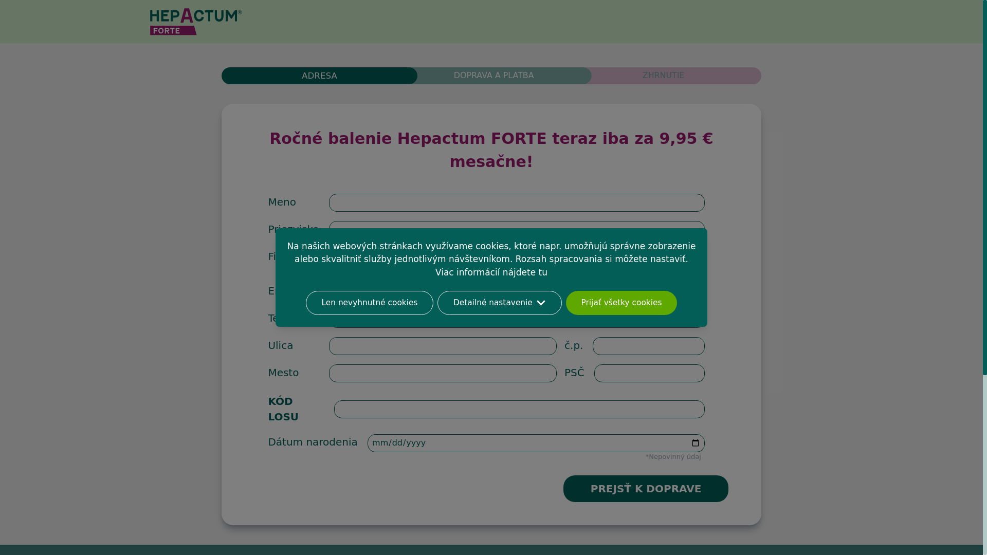website screenshot of https://hepactumsozrebom.sk/