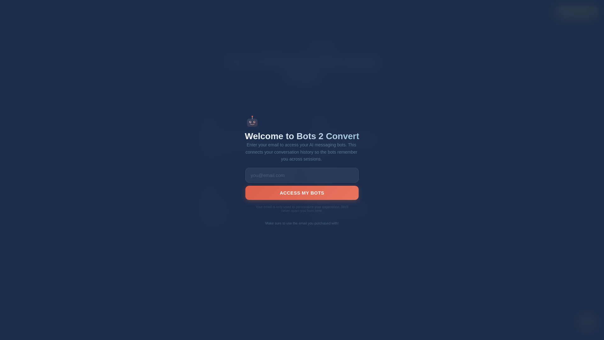 website screenshot of https://botstoconvert.ai/