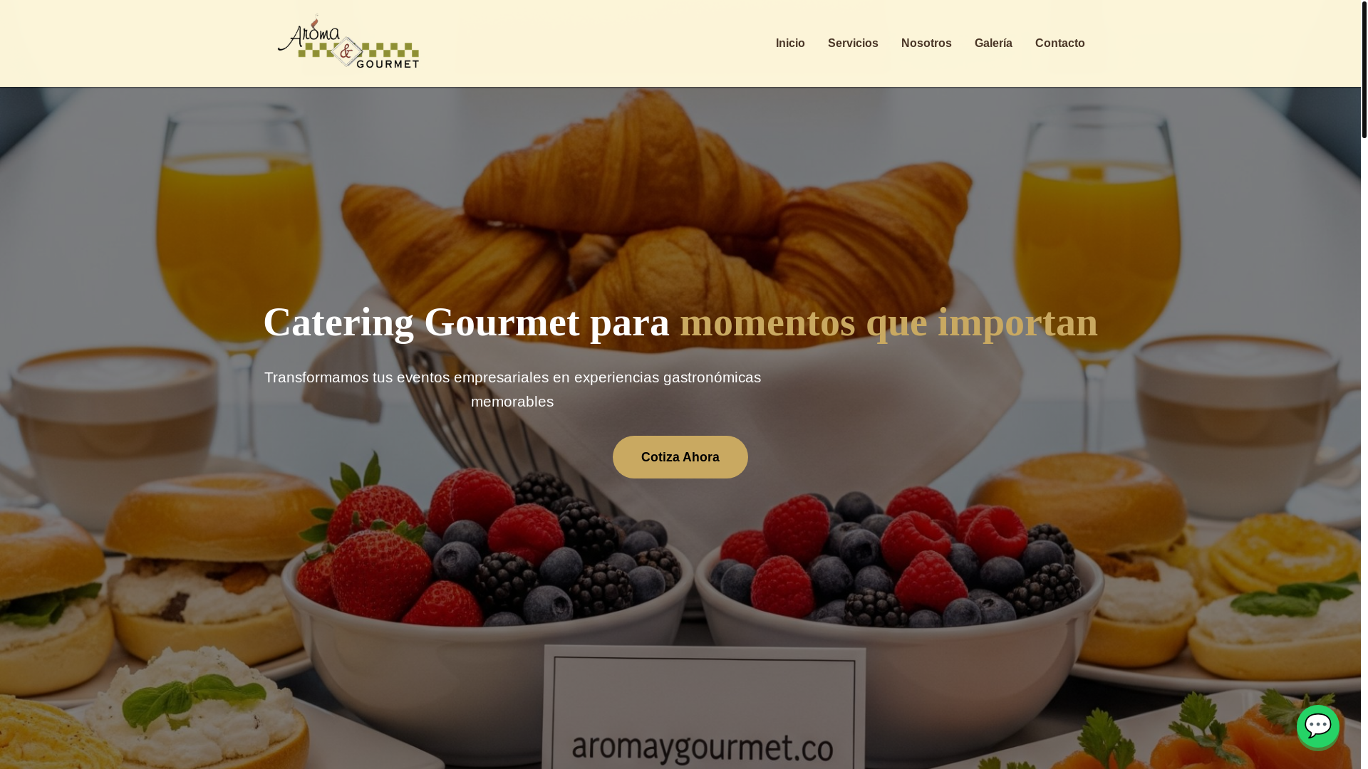 website screenshot of https://aromaygourmet.co/