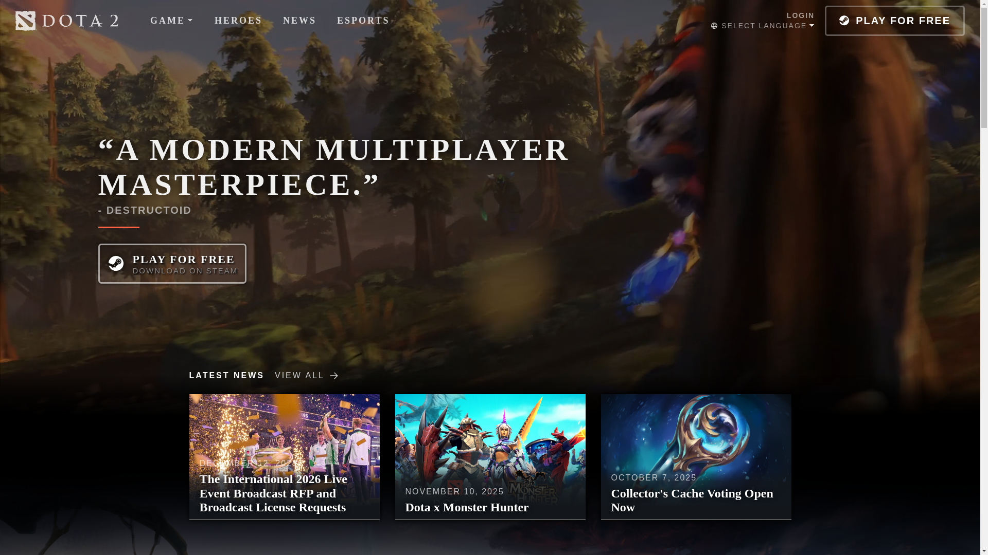 website screenshot of https://wikipedia-dota2.com/