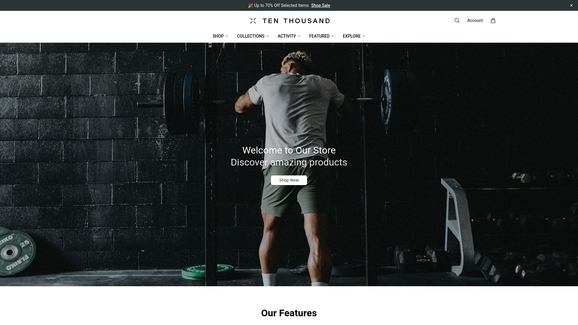 website screenshot of https://shoptenthousand.shop