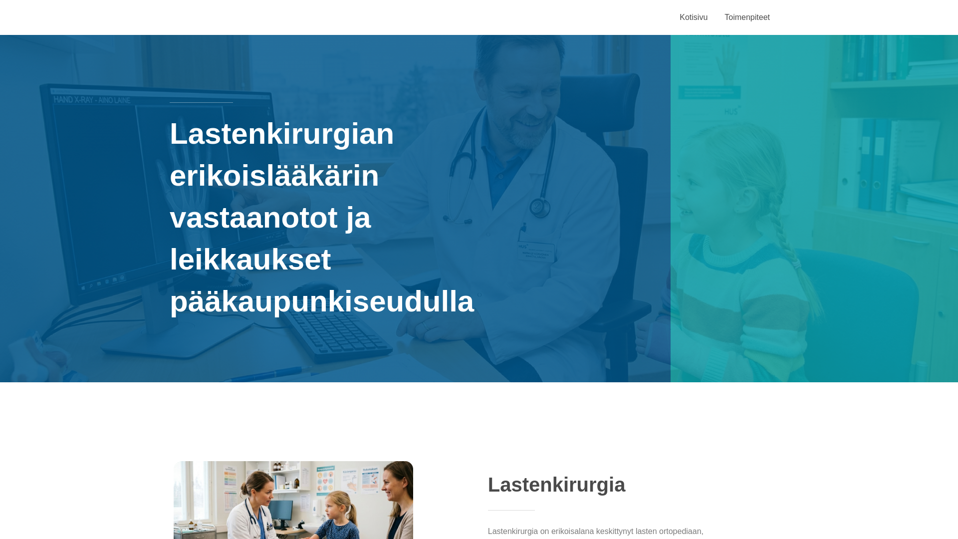 website screenshot of https://pediatricorthopedy.fi/