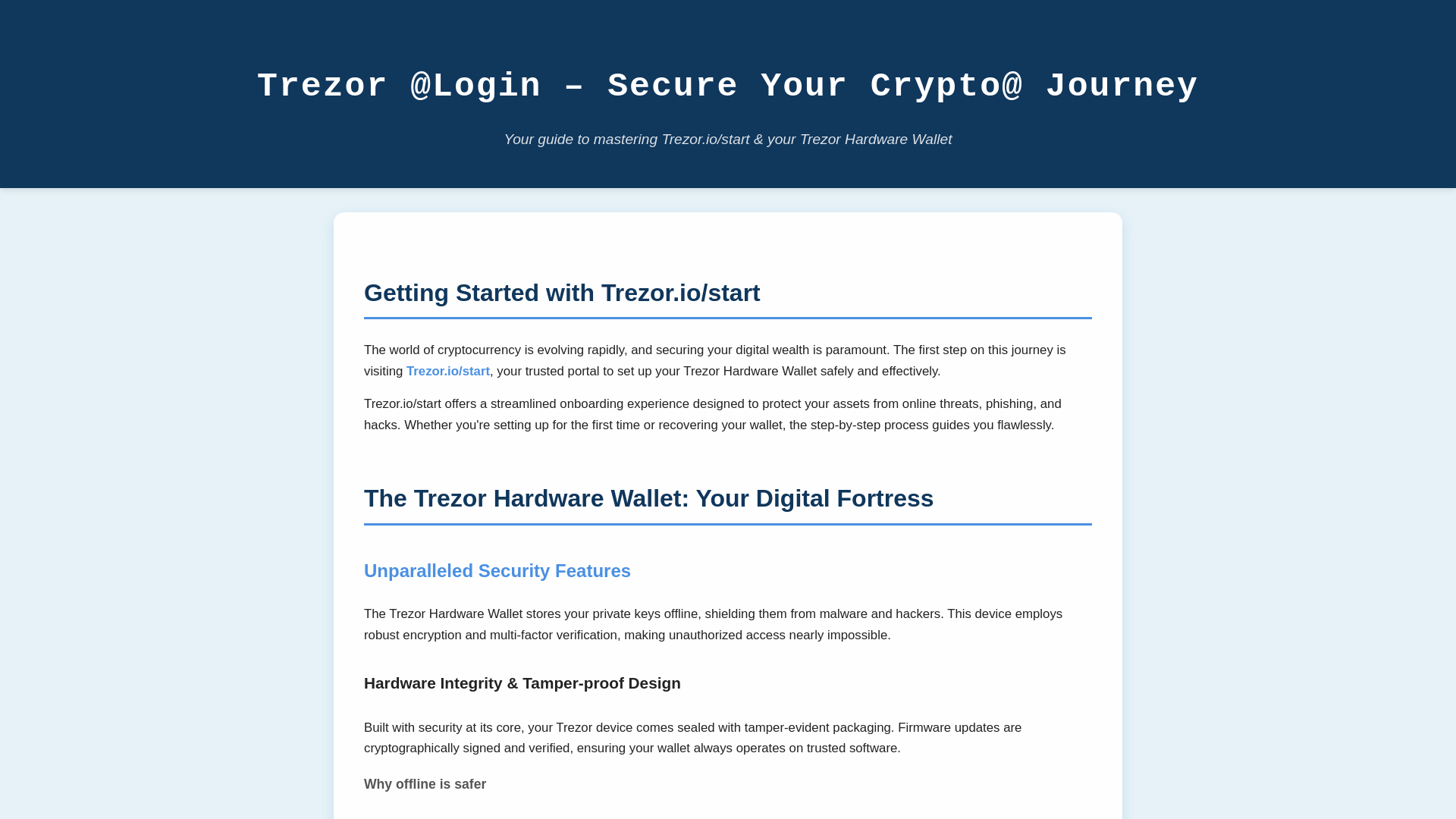 website screenshot of https://project-trezo-io.pages.dev