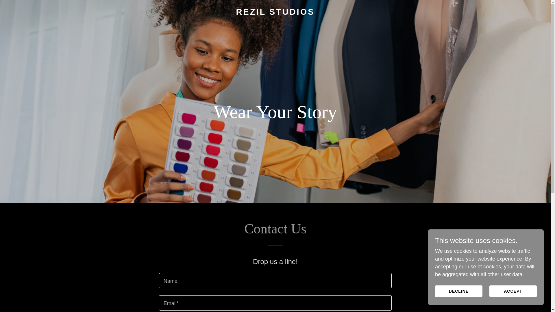 website screenshot of https://rezilstudios.com/