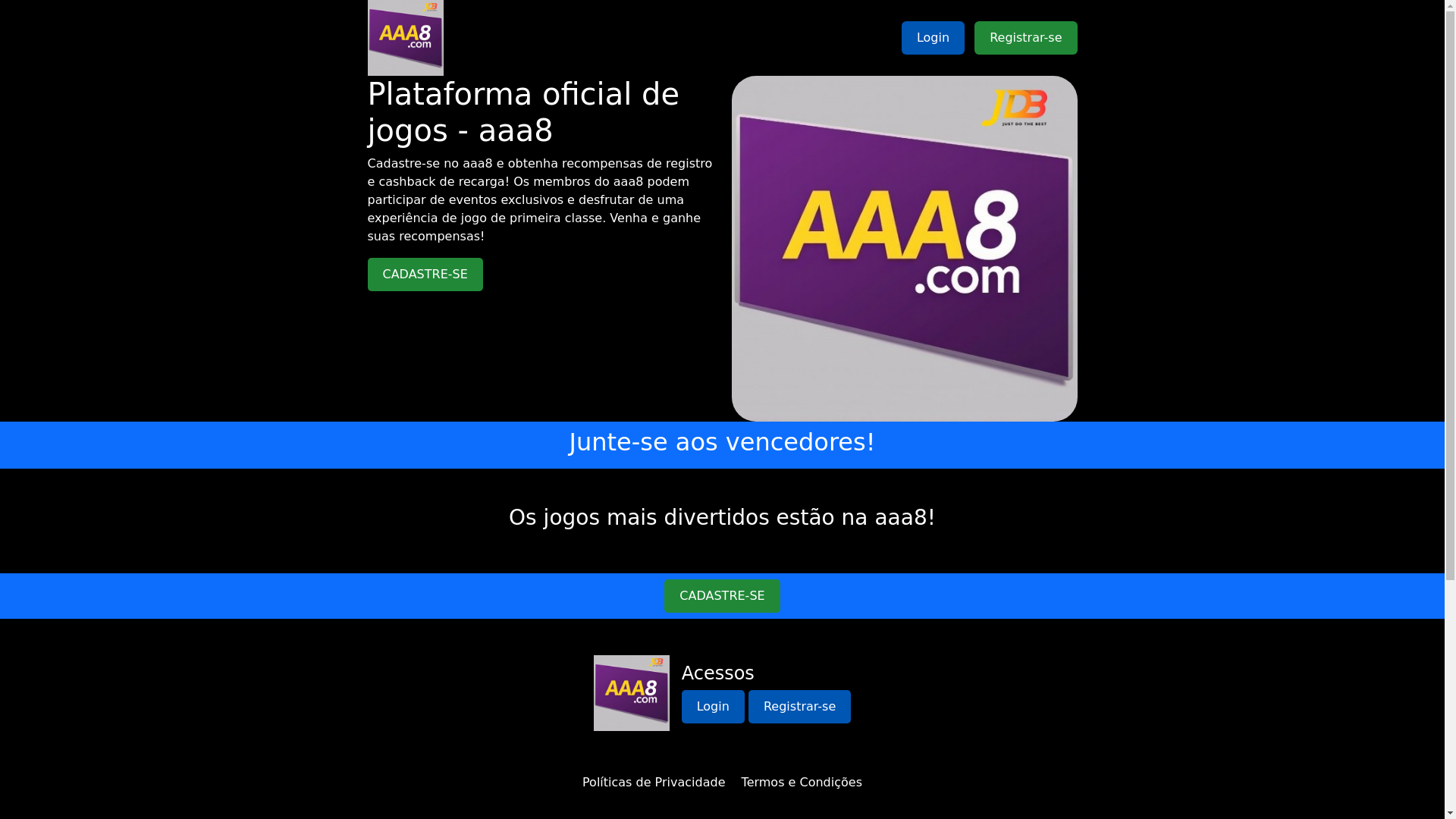 website screenshot of https://aaa8.com.br/