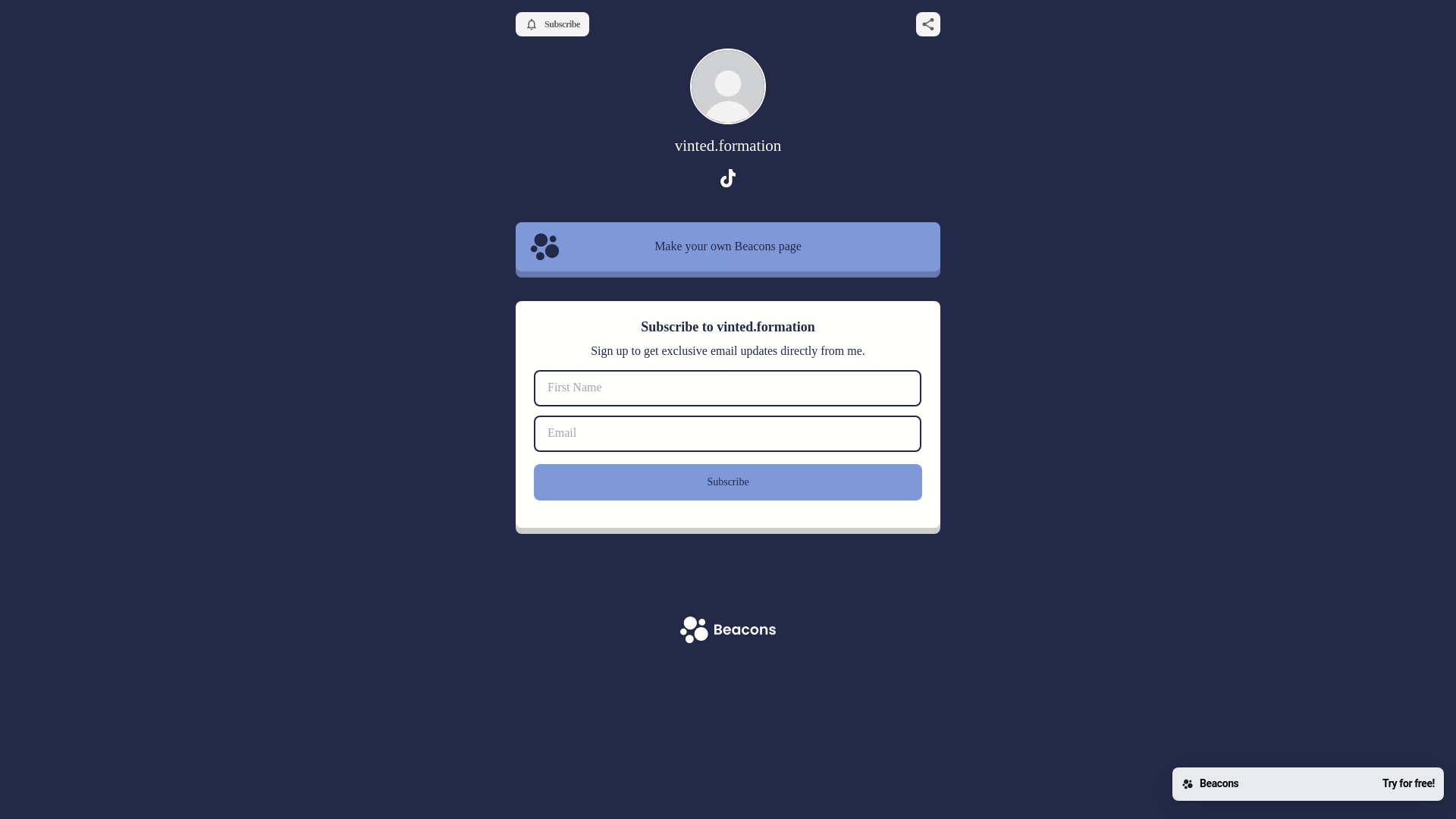 website screenshot of https://vintedformation.com/
