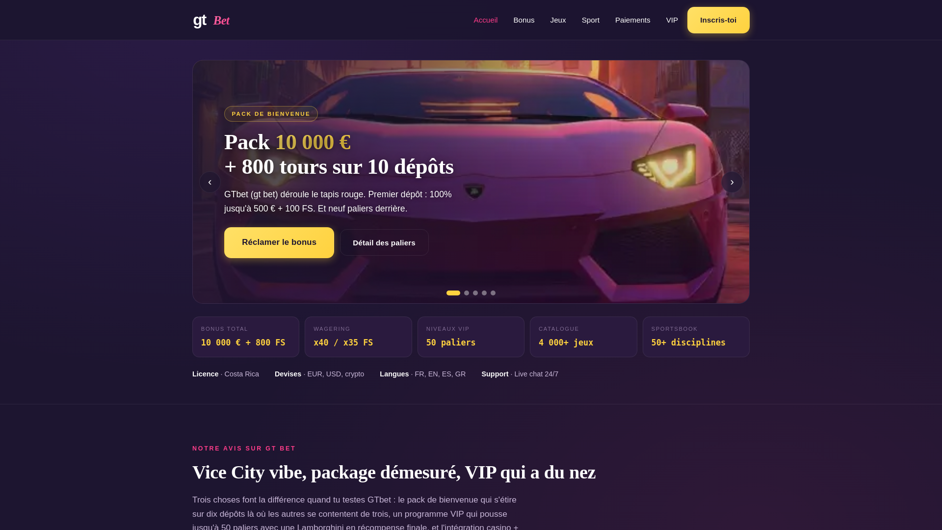 website screenshot of https://gtbetcasinoslots.com/