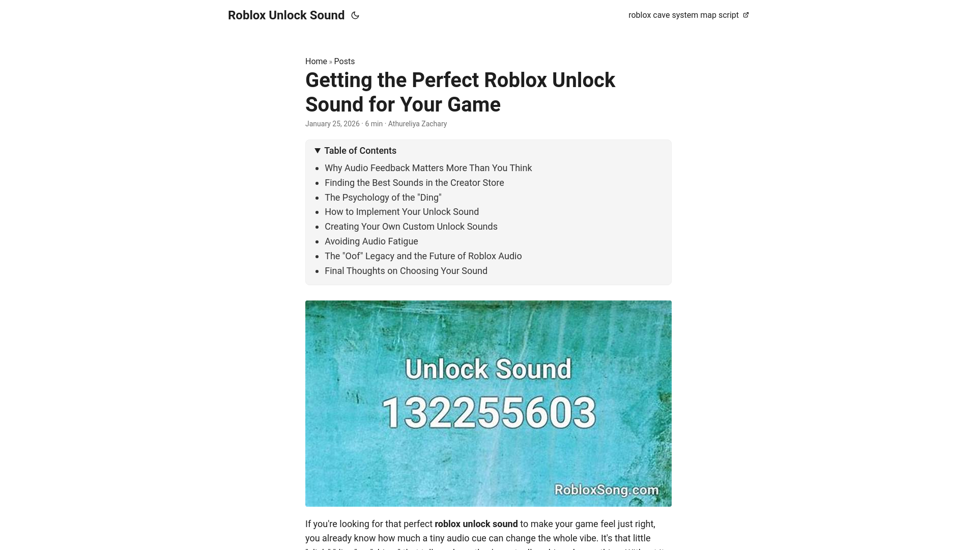 website screenshot of https://roblox-unlock-sound.pages.dev/