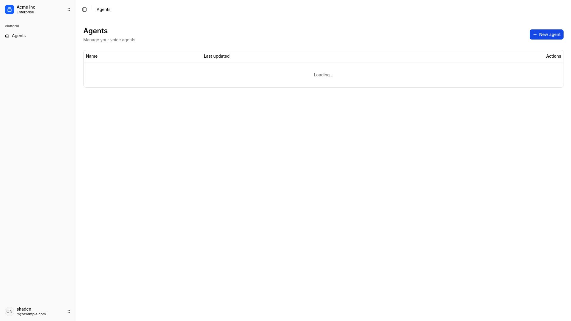 website screenshot of https://voice-agent-builder.pages.dev/