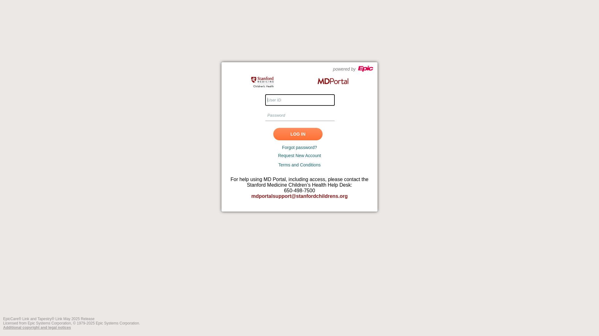website screenshot of https://mdportal.stanfordchildrens.org/