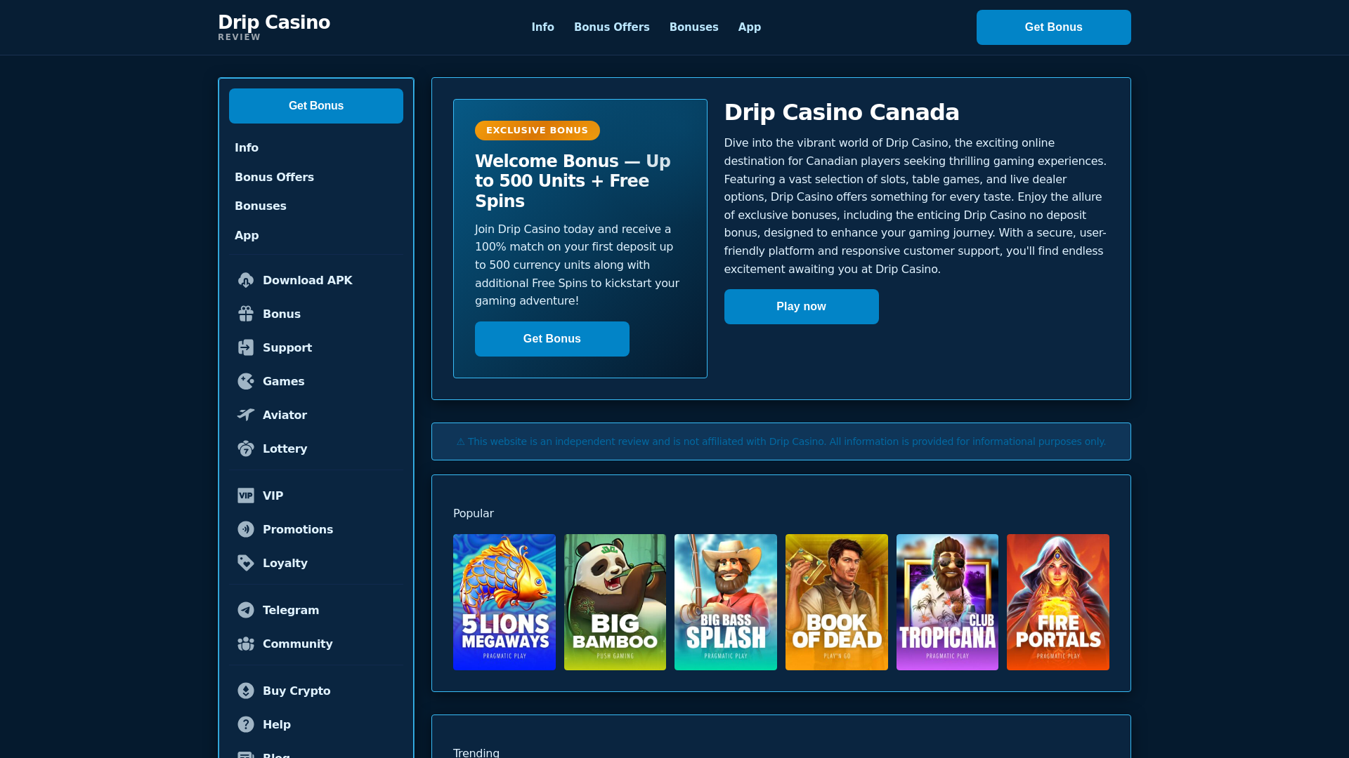 website screenshot of https://drip-casino-canada-com.pages.dev/