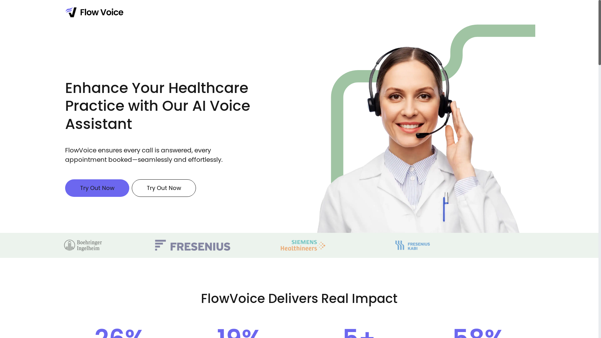 website screenshot of https://flowvoice-website-doctor.pages.dev/