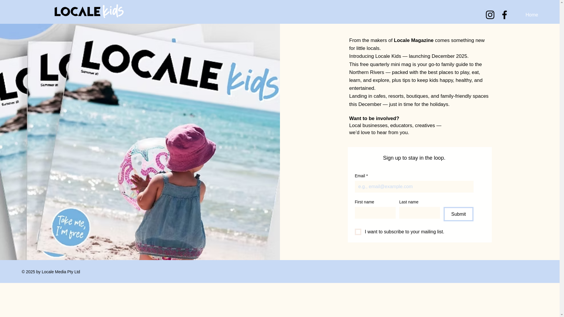website screenshot of https://localekids.com.au/