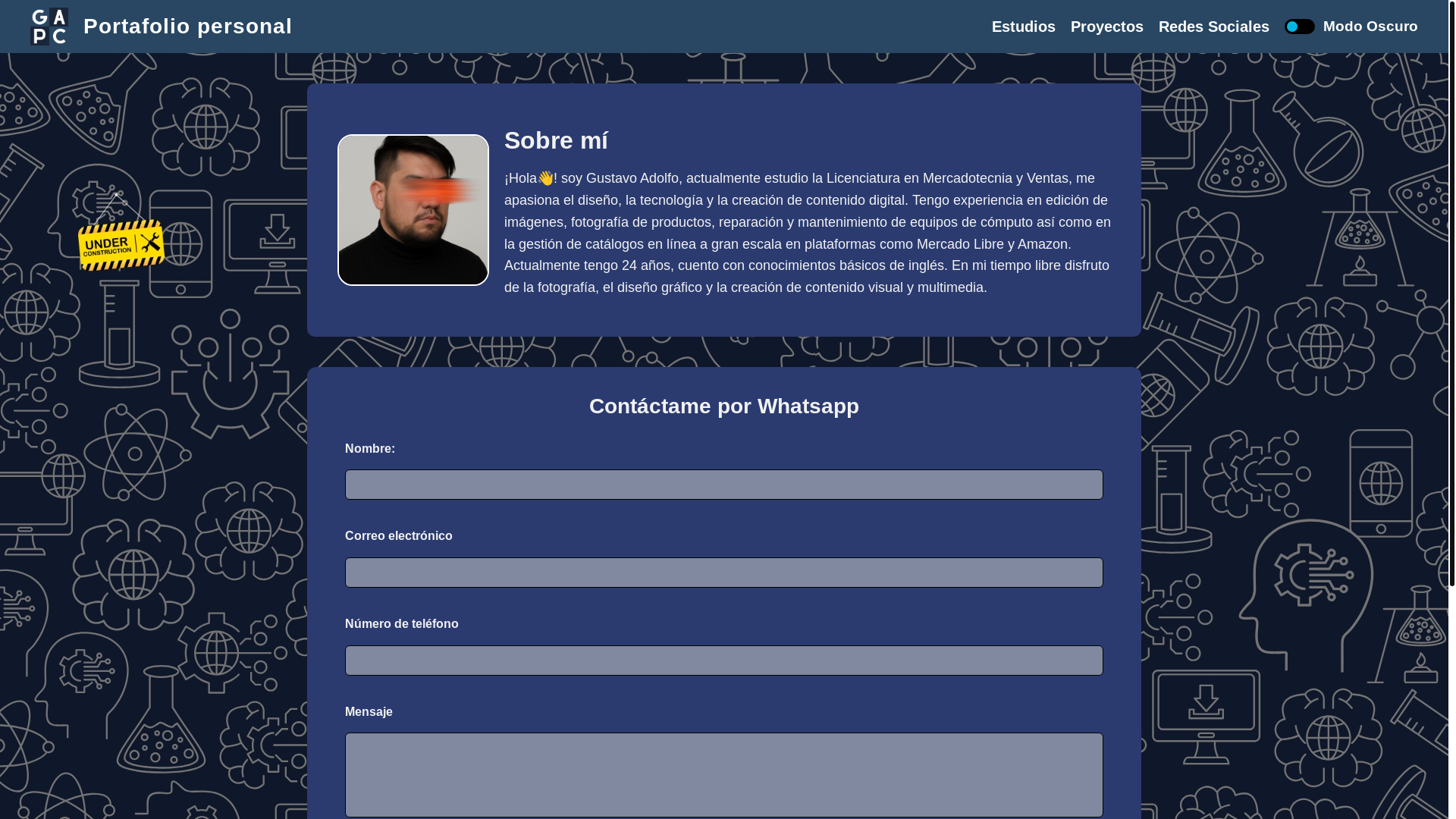 website screenshot of https://gustavoadolfopc.com/