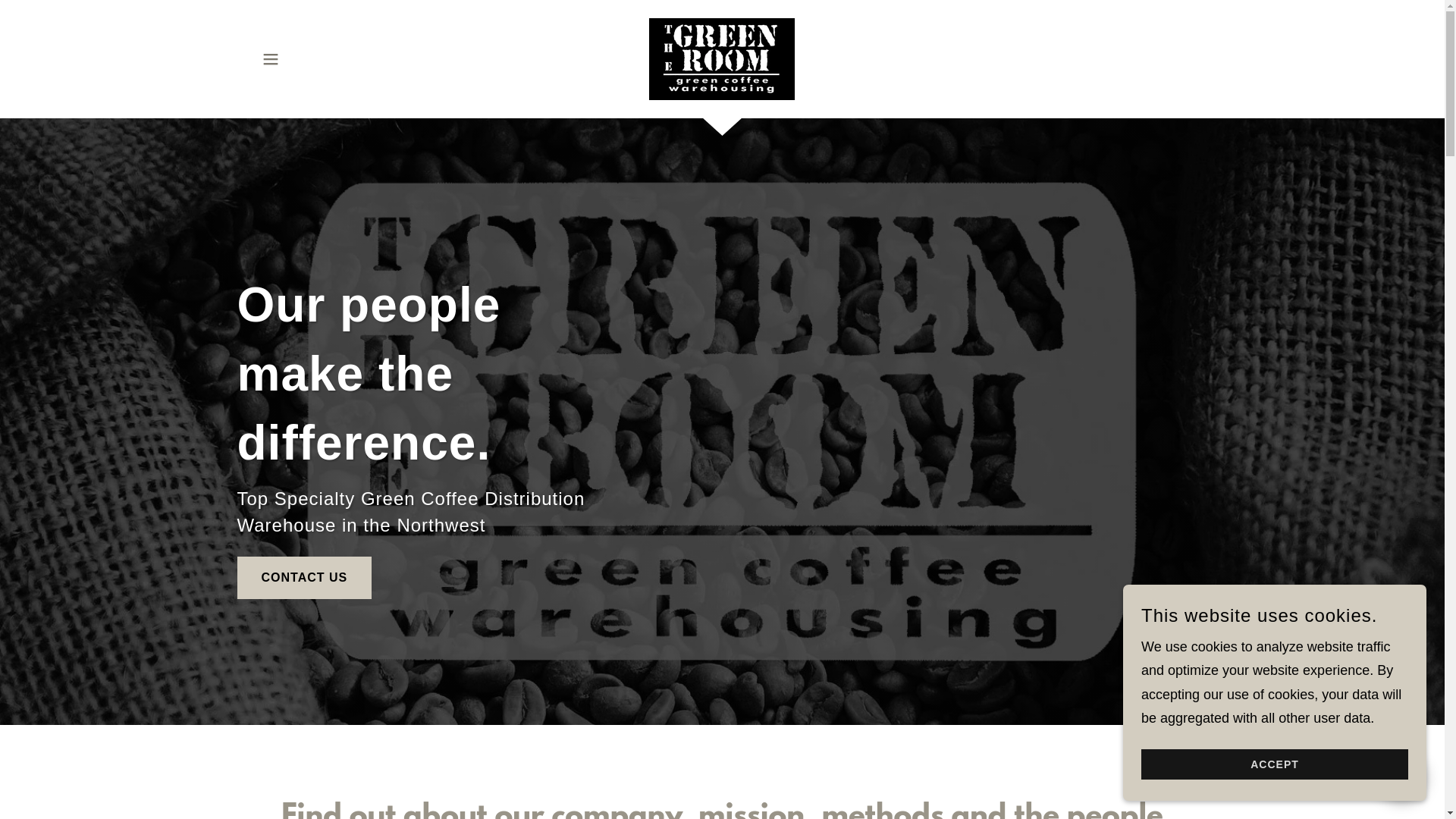 website screenshot of https://greenroominfo.com/