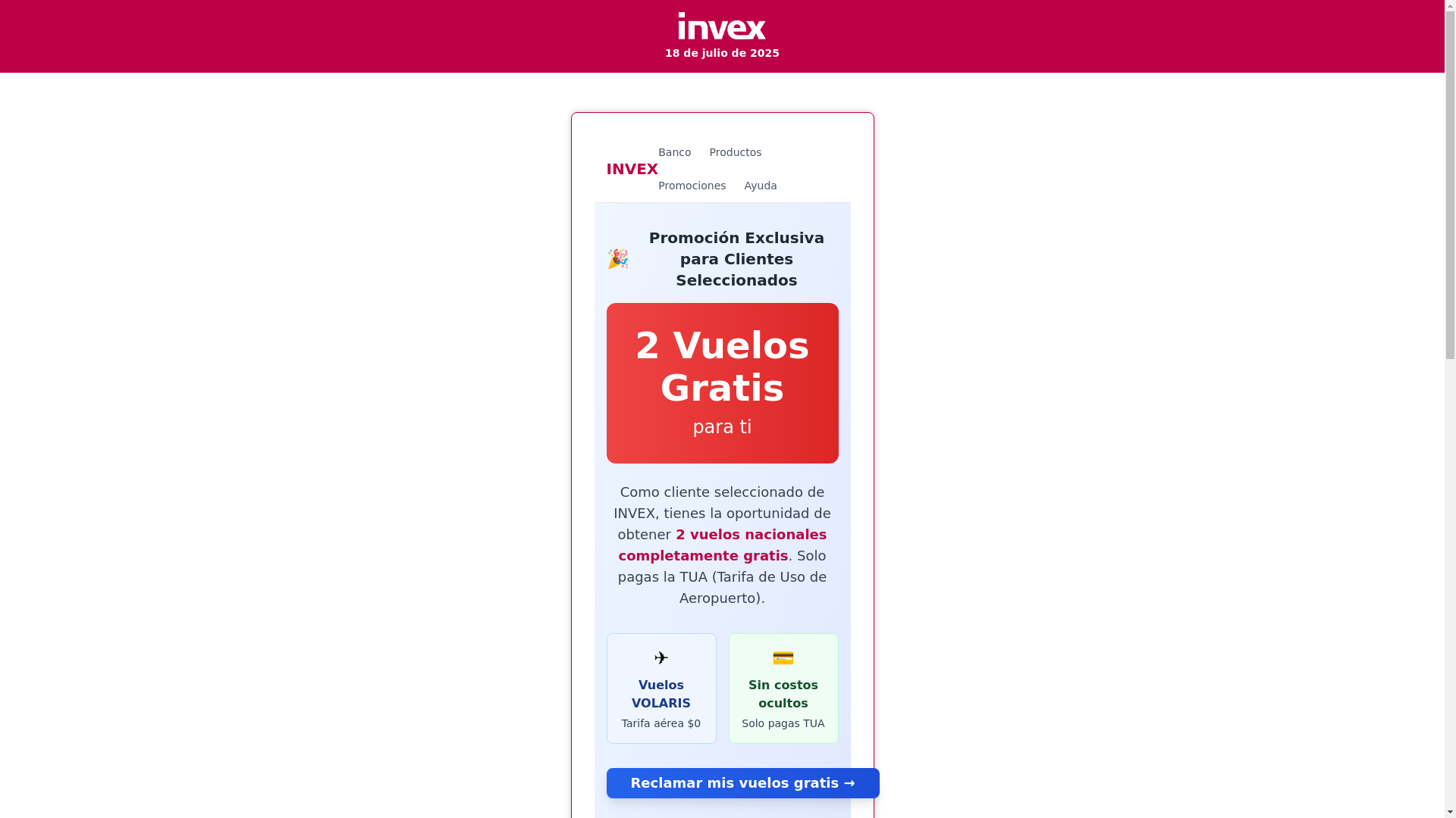 website screenshot of https://promovuelosvolaris.onl/