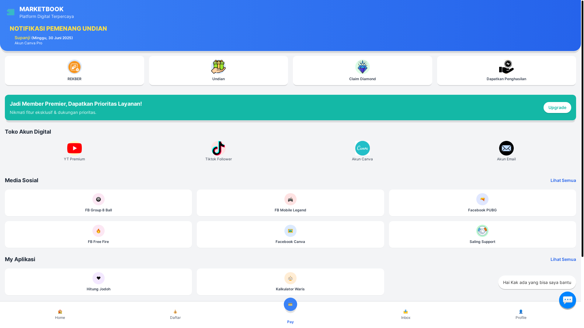 website screenshot of https://postbook.pro/