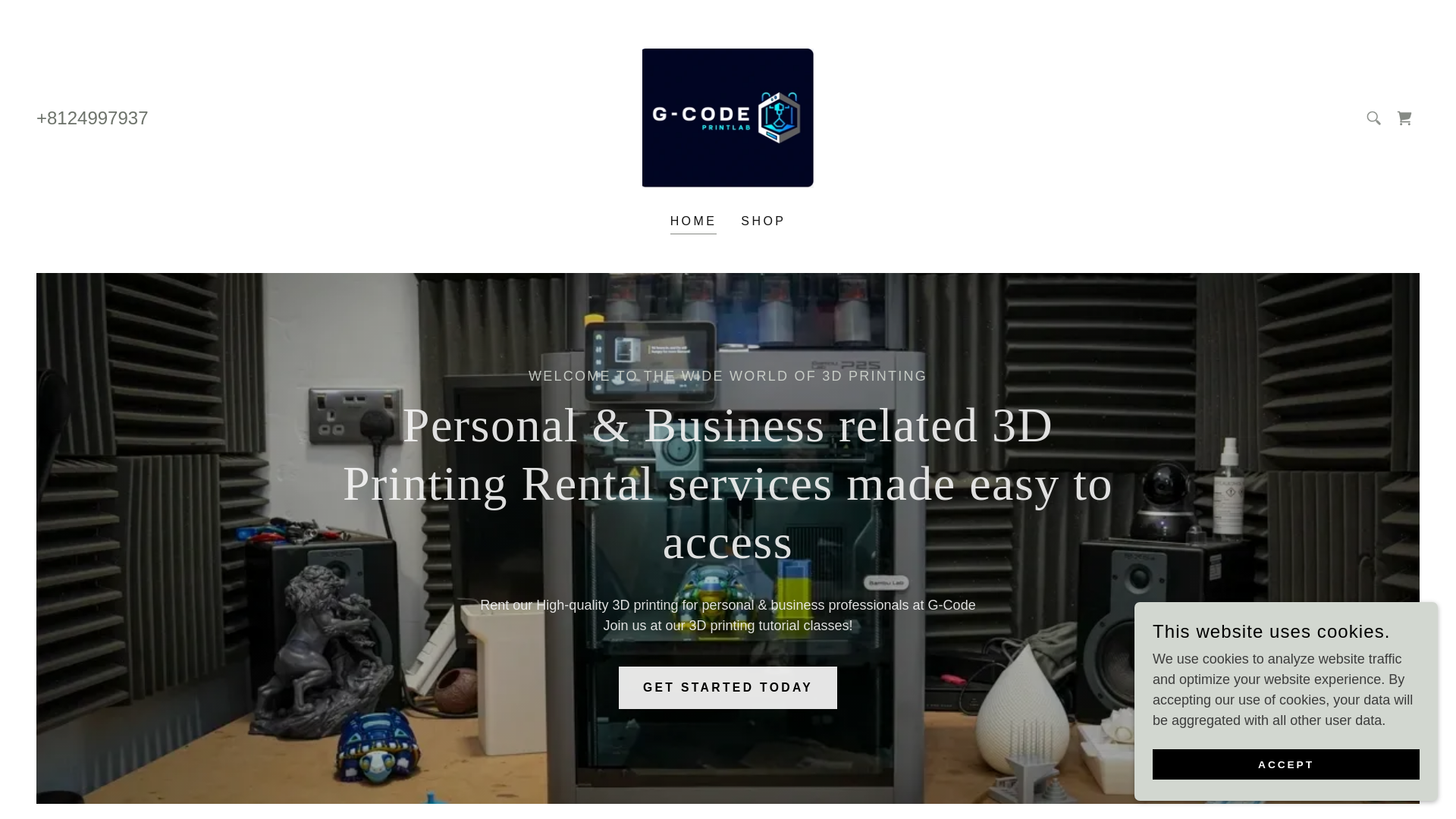 website screenshot of https://g-codeprintlab.com/