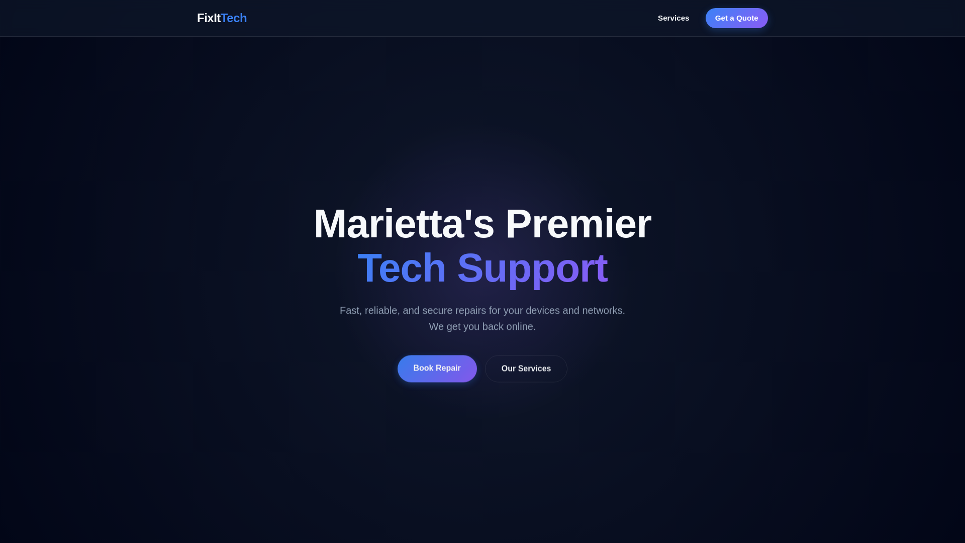 website screenshot of https://fixittech.pages.dev/