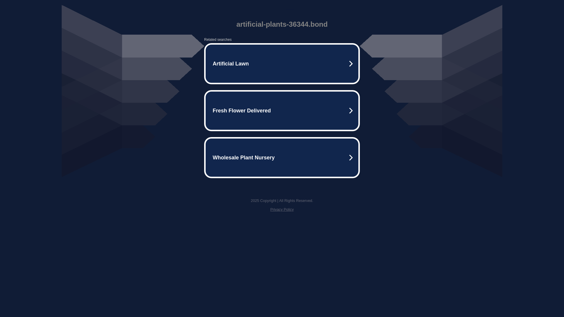 website screenshot of https://artificial-plants-36344.bond/