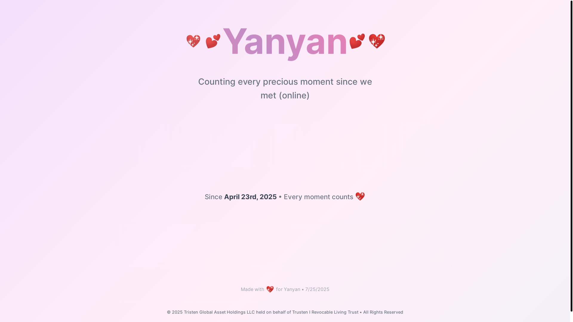 website screenshot of https://yanyan-love.pages.dev/