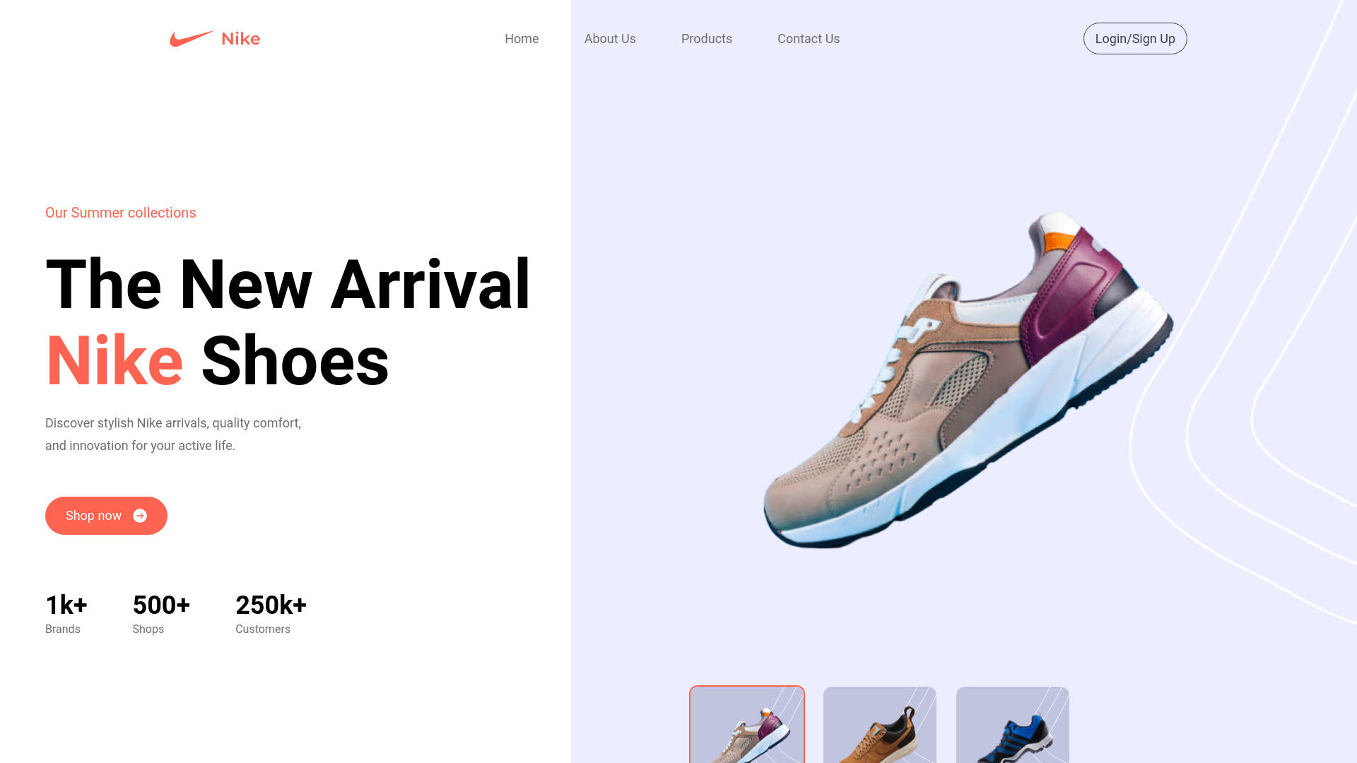 website screenshot of https://nike-phasin.vercel.app