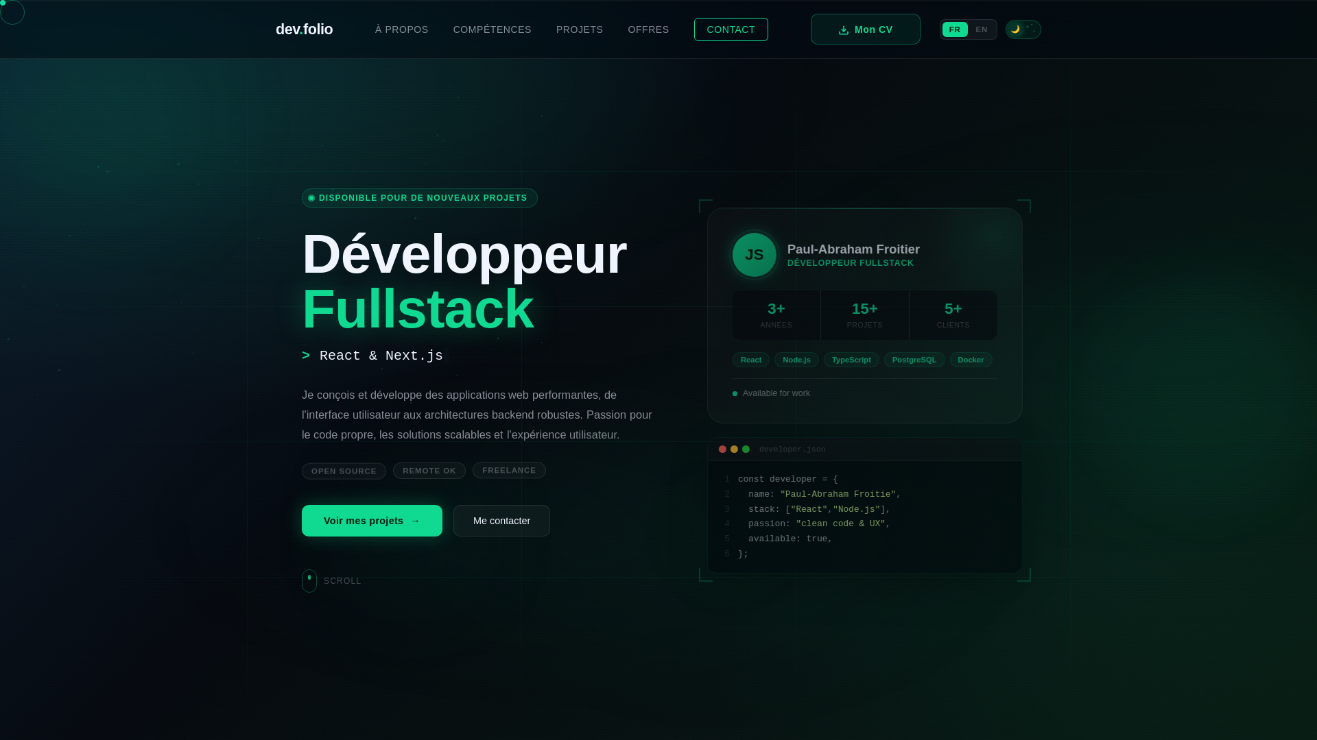 website screenshot of https://paulabraham.fr/