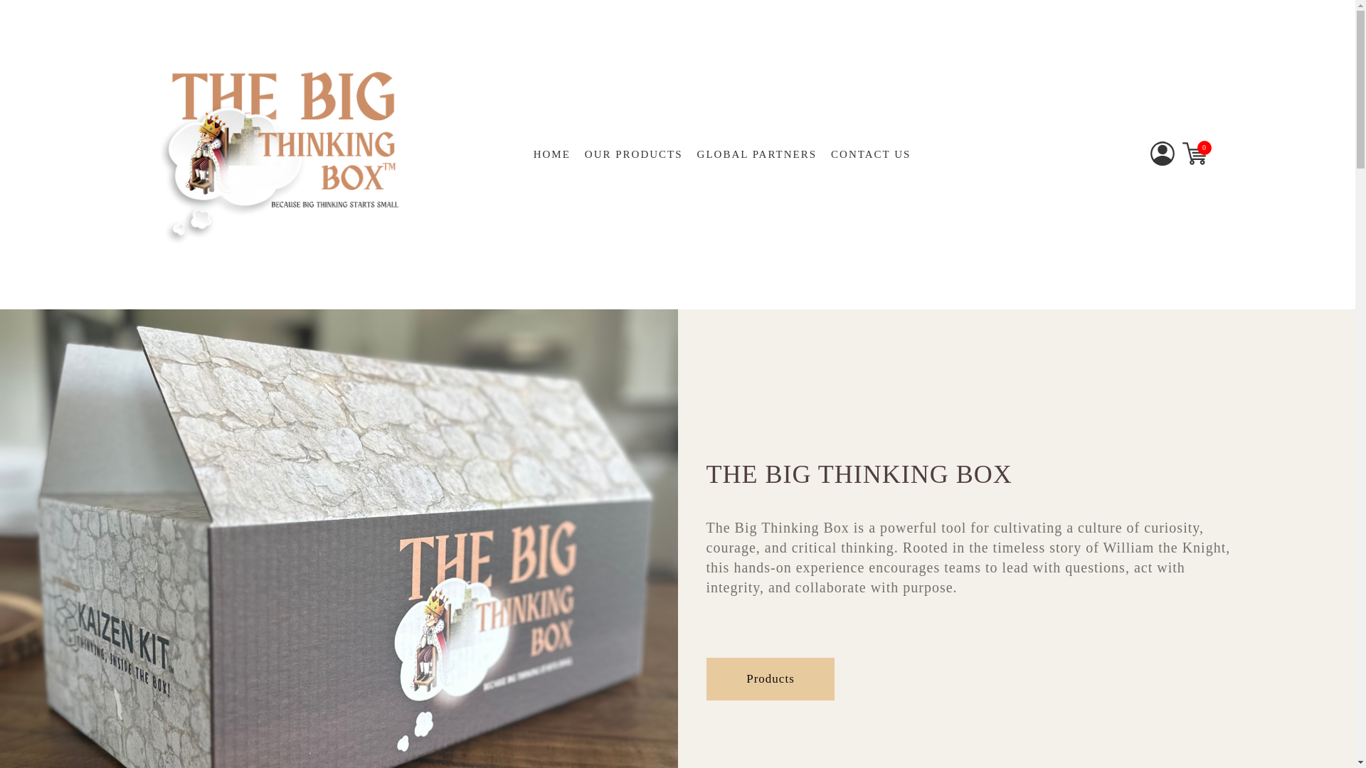 website screenshot of https://thebigthinkingbox.com/