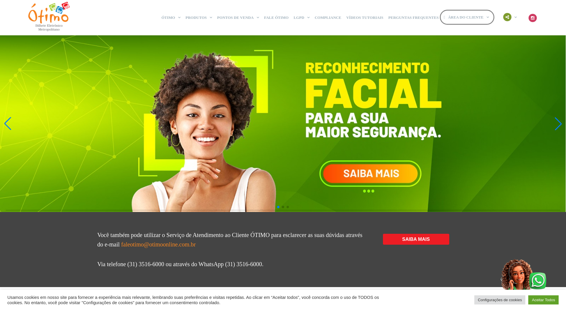 website screenshot of https://otimoonline.com.br/