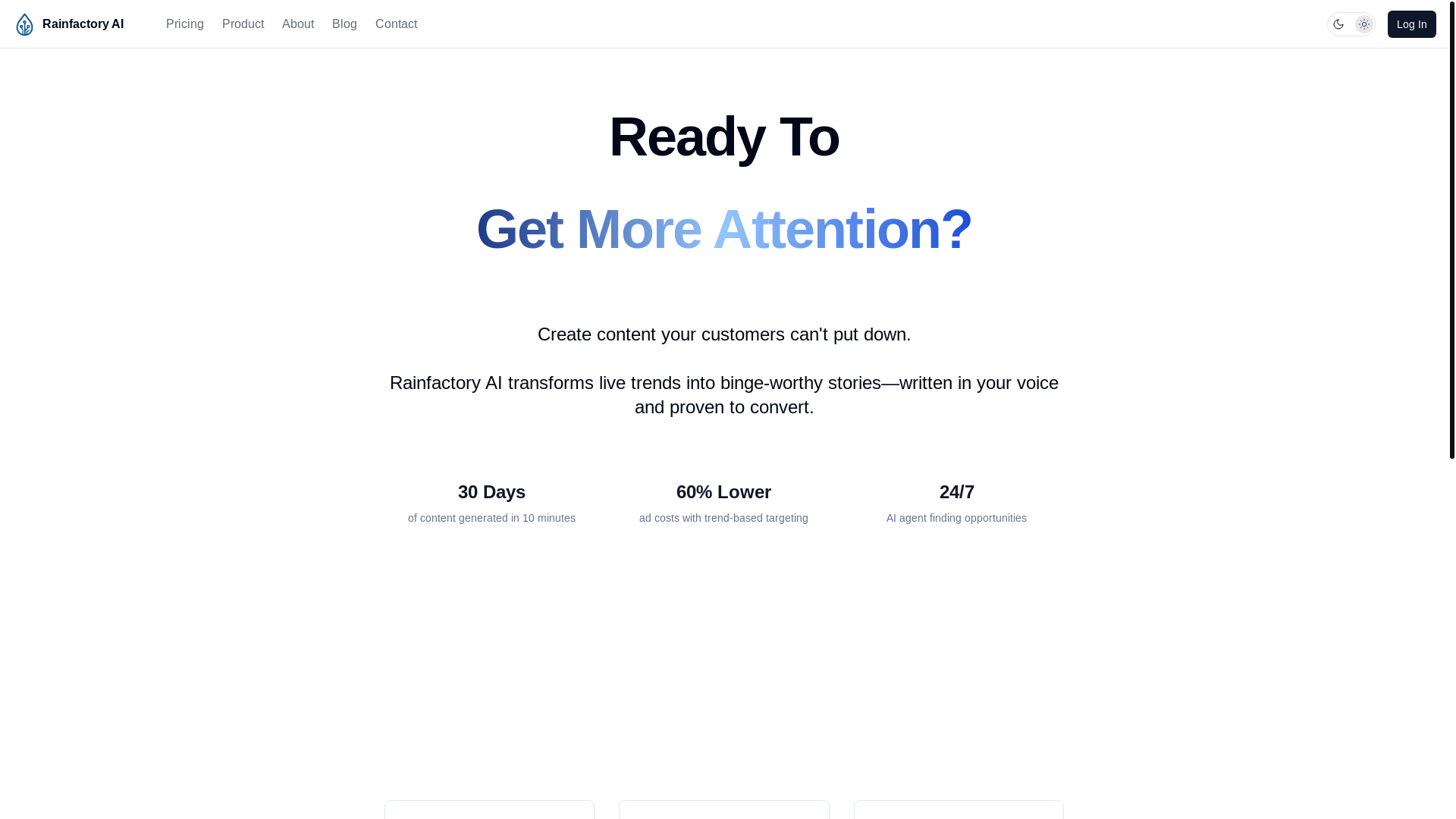 website screenshot of https://rainfactory-pages-dev.pages.dev/