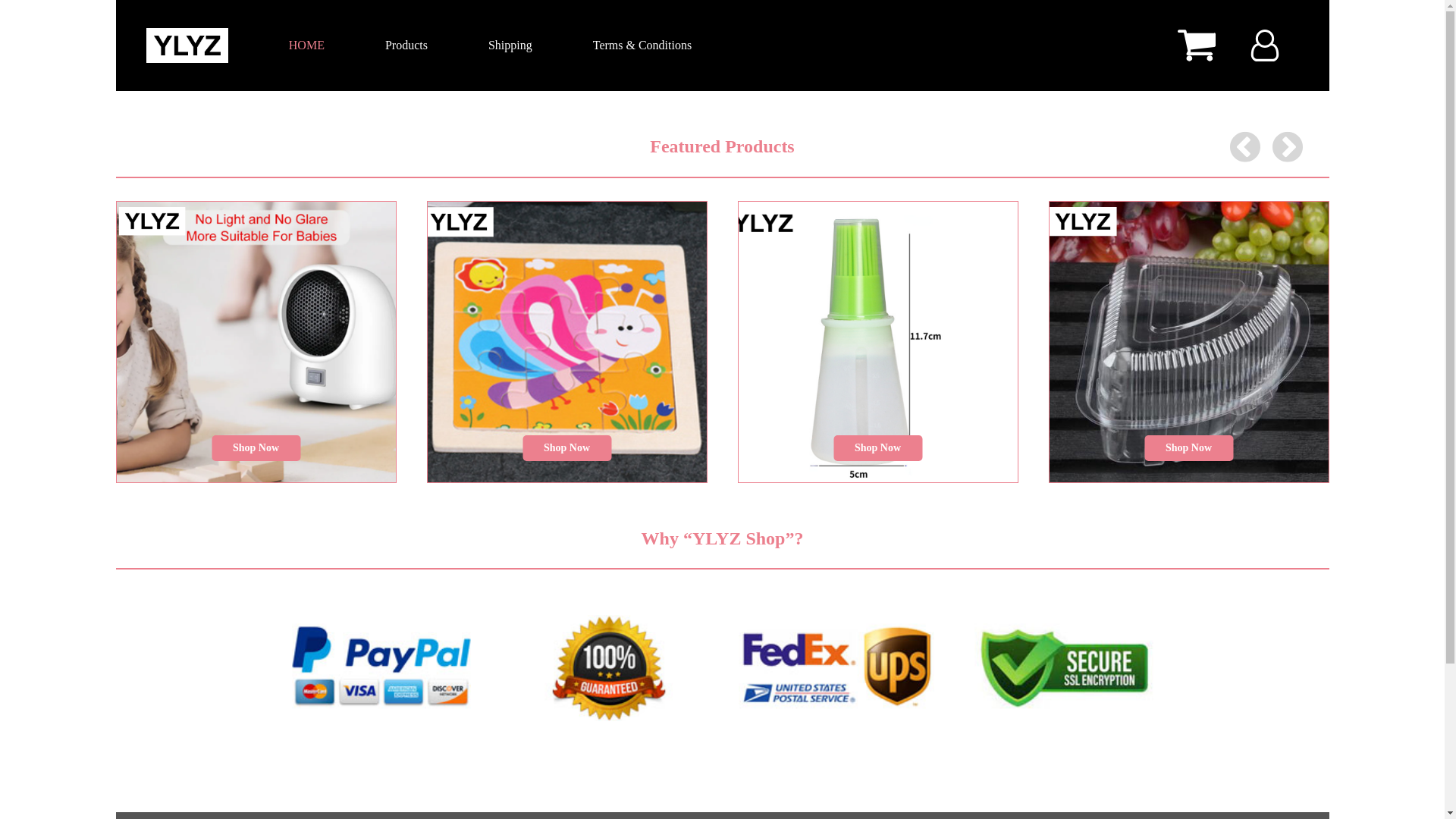 website screenshot of https://ylyz-product.xyz/