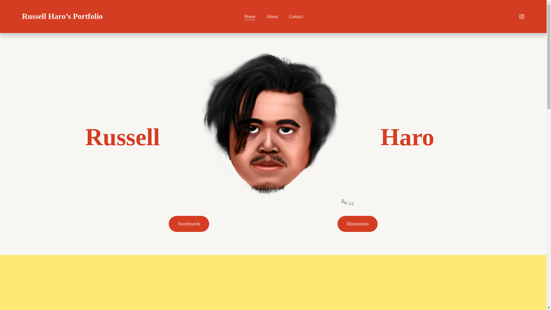 website screenshot of https://russellharosportfolio.com/