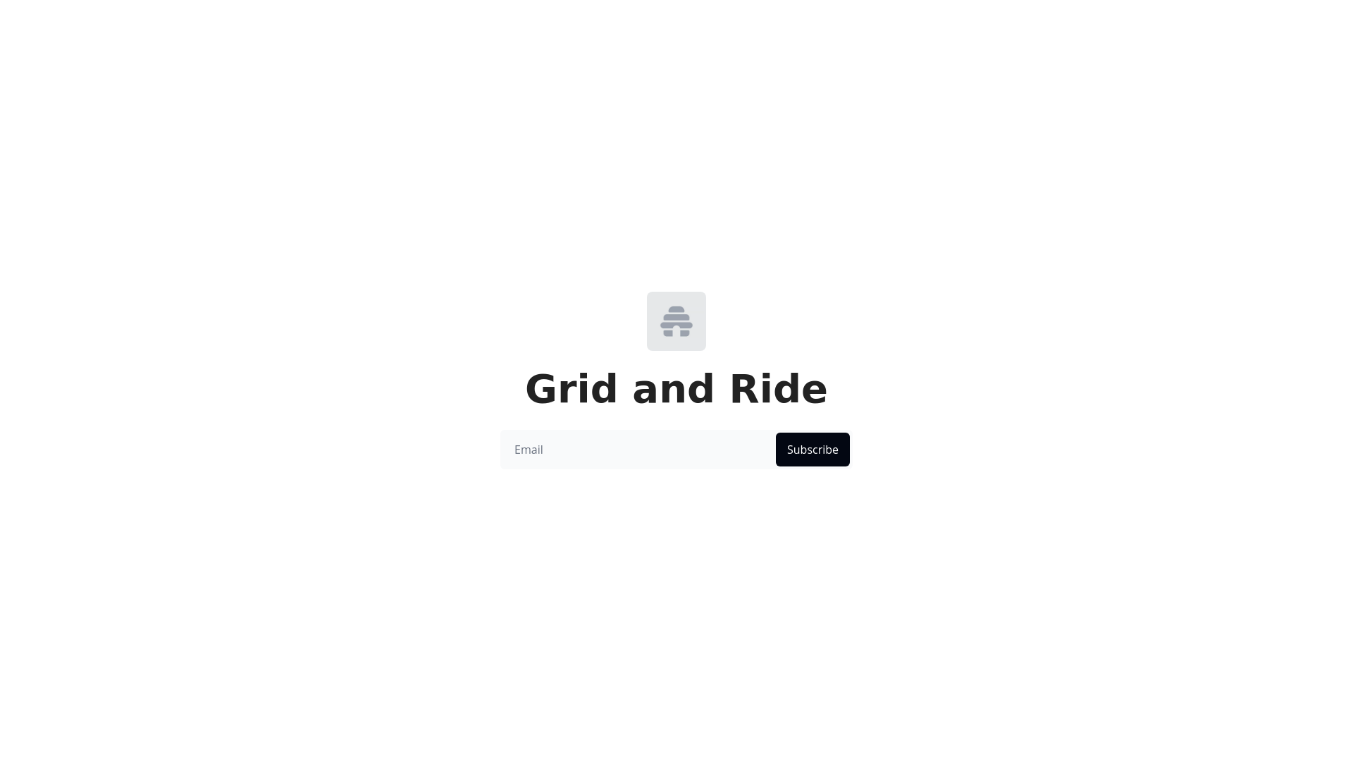 website screenshot of https://gridandride.com/
