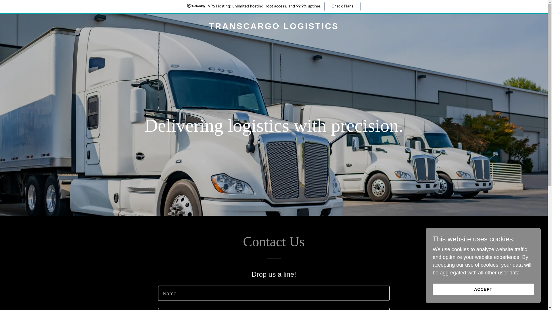 website screenshot of https://sendinfotranscargologistics.com/