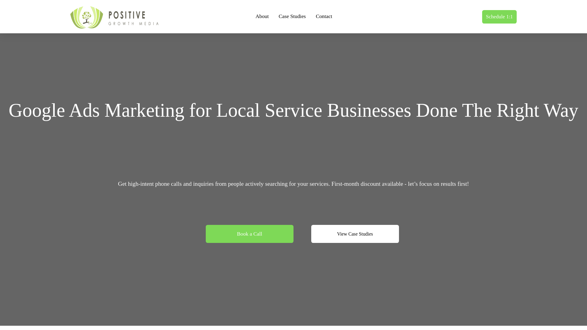 website screenshot of https://positivegrowthmediaon.com/