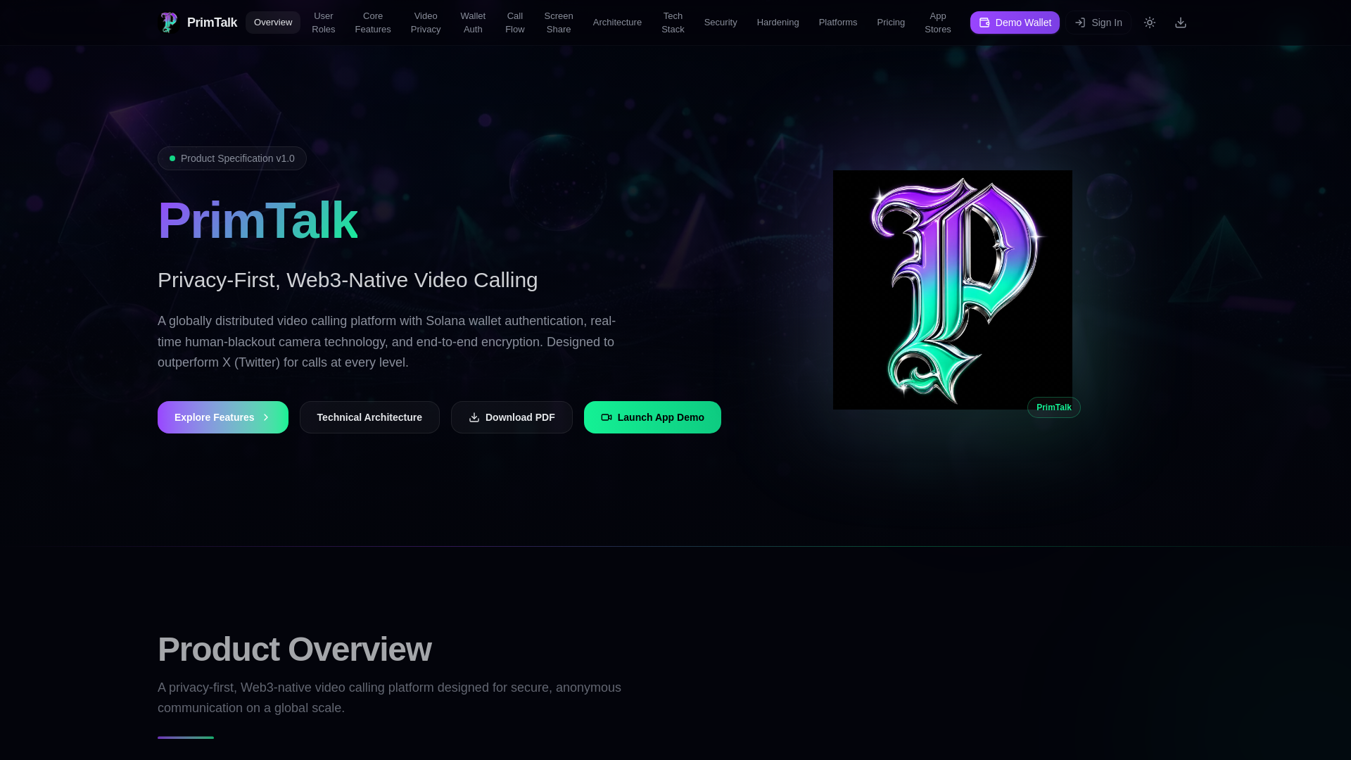 website screenshot of https://phantomcall.io/