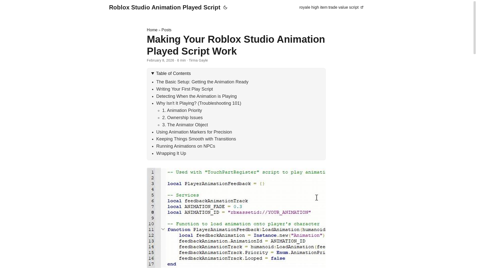 website screenshot of https://roblox-studio-animation-played-script.pages.dev/