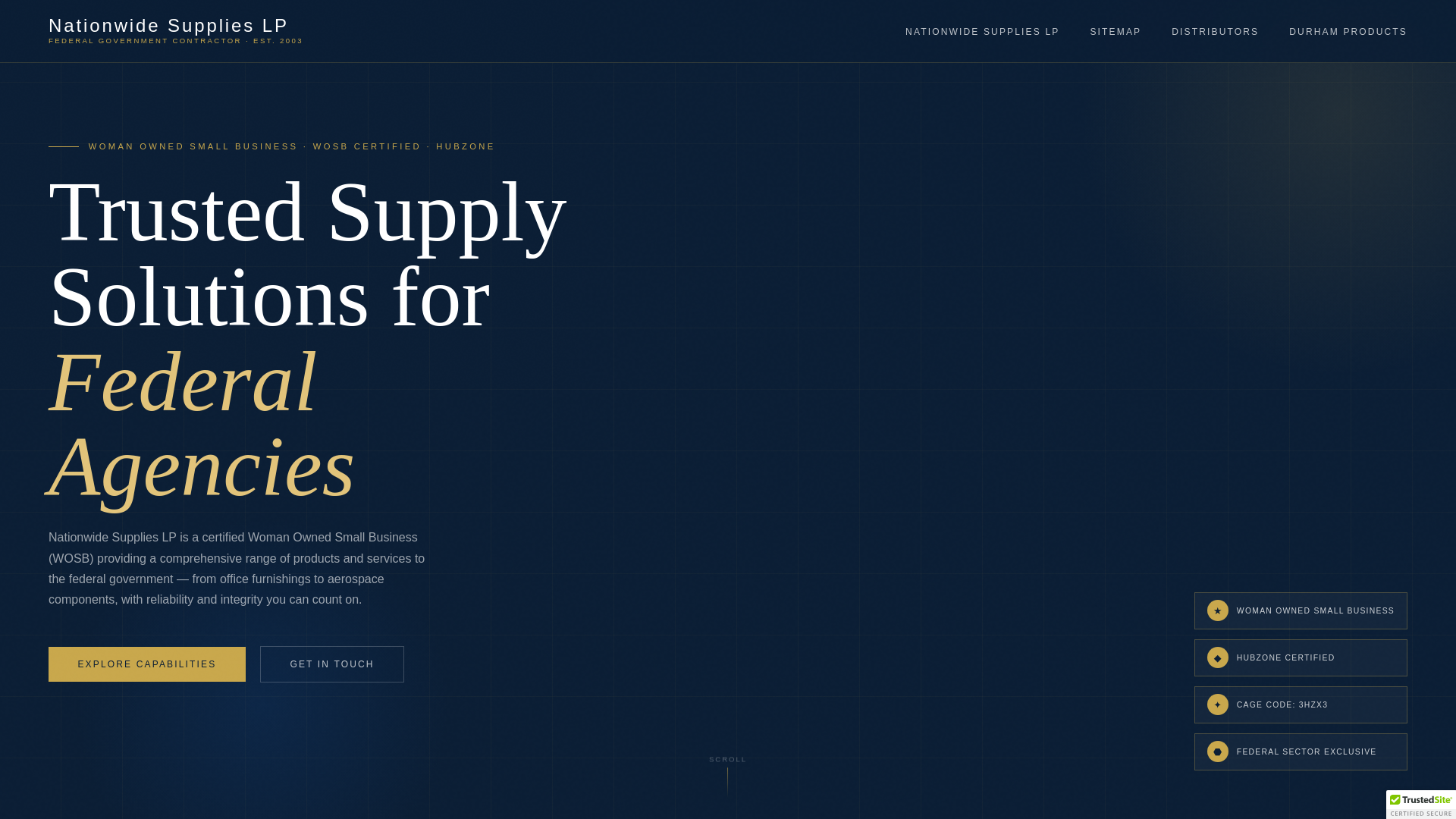 website screenshot of https://nationwidesupplieslp.net