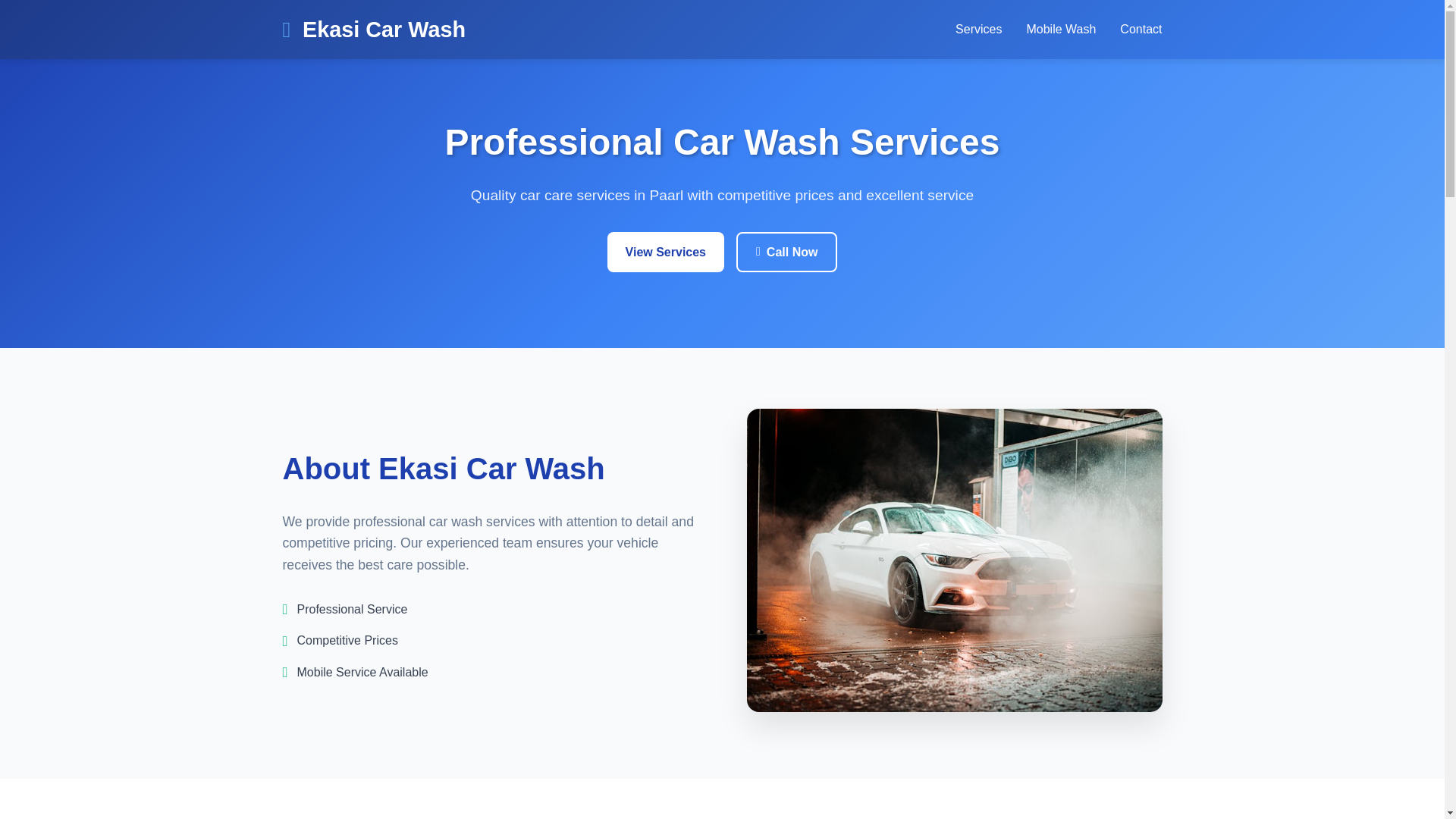 website screenshot of https://ekasicarwash.com/