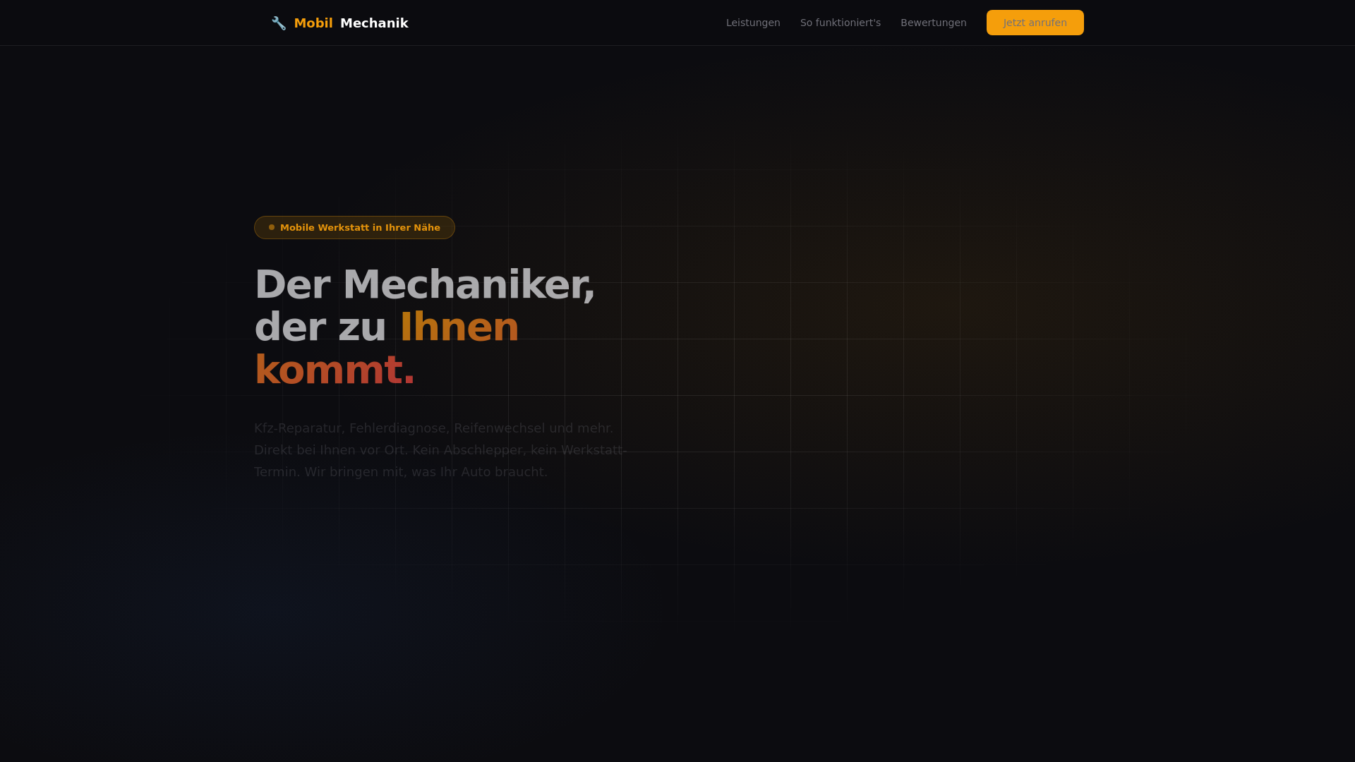 website screenshot of https://mobilmechanik-demo.pages.dev/