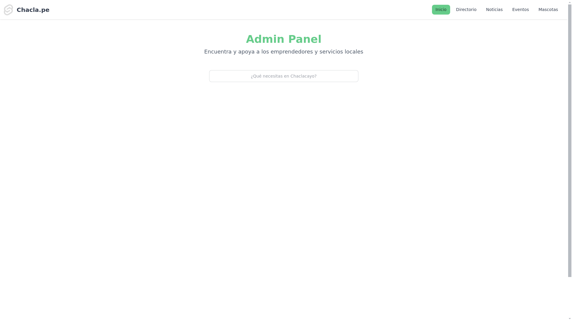 website screenshot of https://chacla-directory.pages.dev/