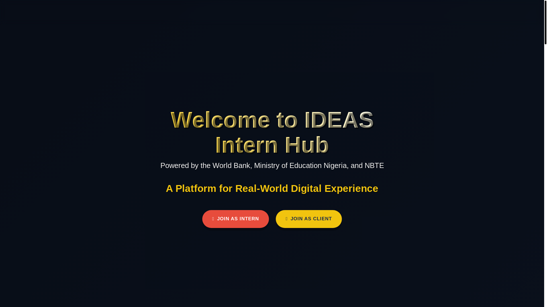 website screenshot of https://ideasinternhub.com.ng/