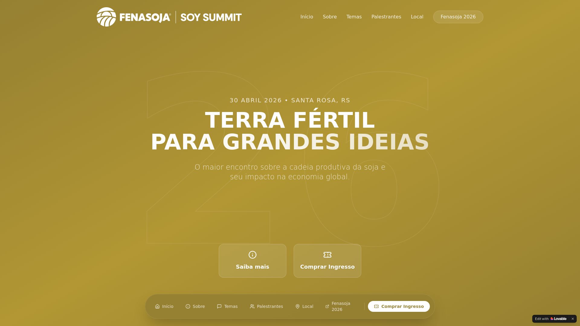 website screenshot of https://soysummit.com.br/