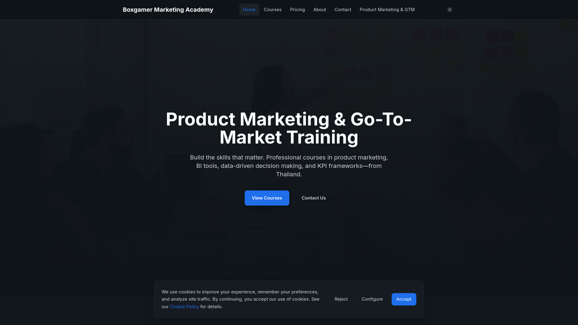 website screenshot of https://boxgamer.digital/