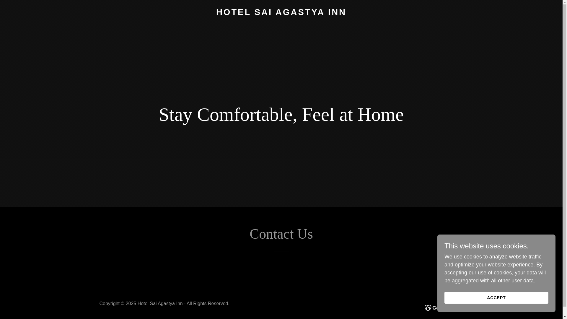 website screenshot of https://hotelsaiagastyainn.co.in/