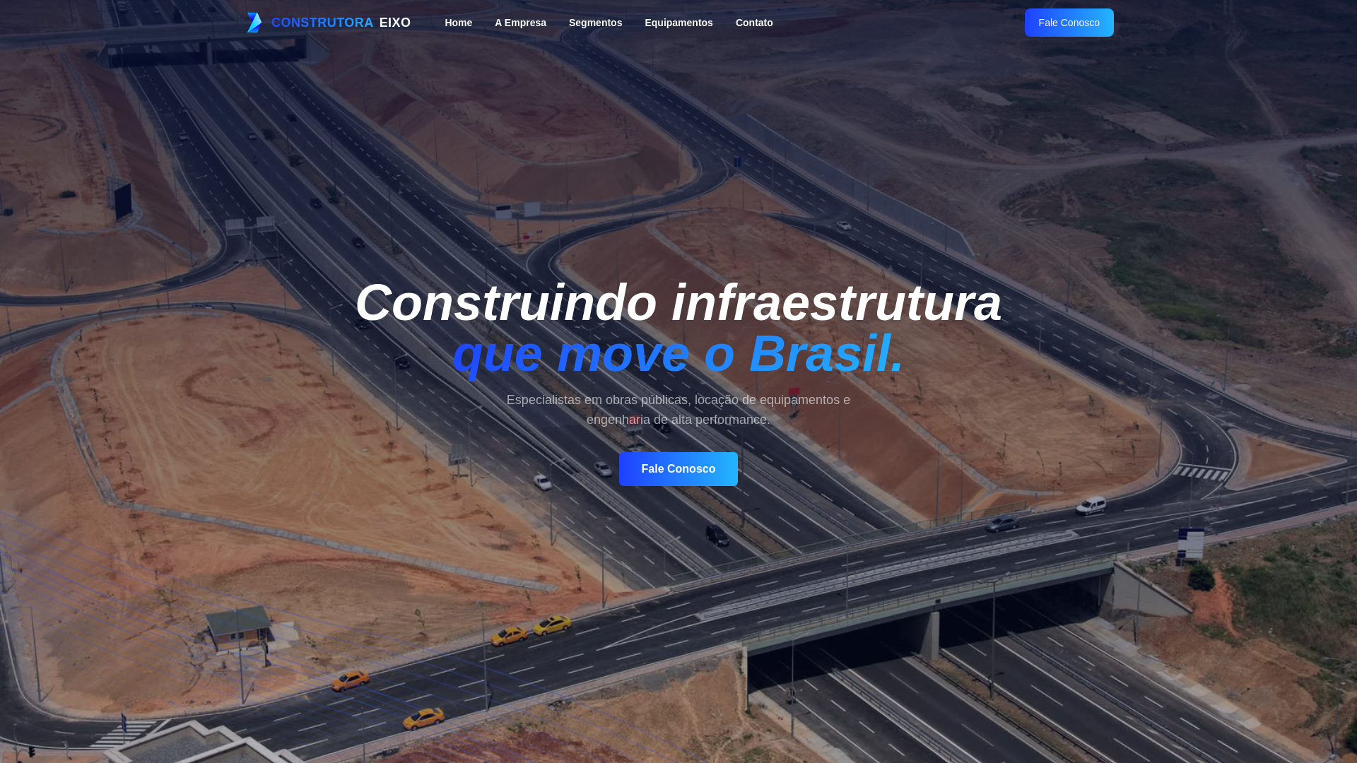 website screenshot of https://construtoraeixo.com.br