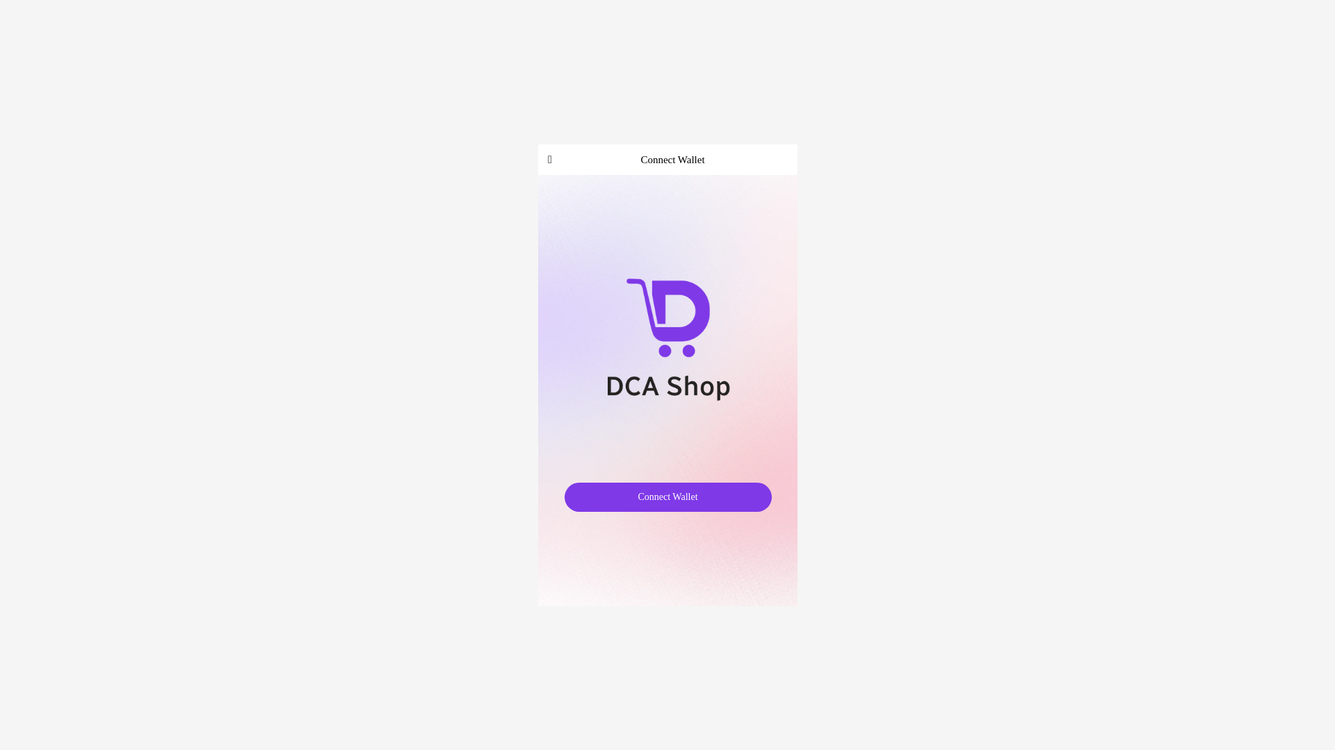 website screenshot of https://dcashop.vip