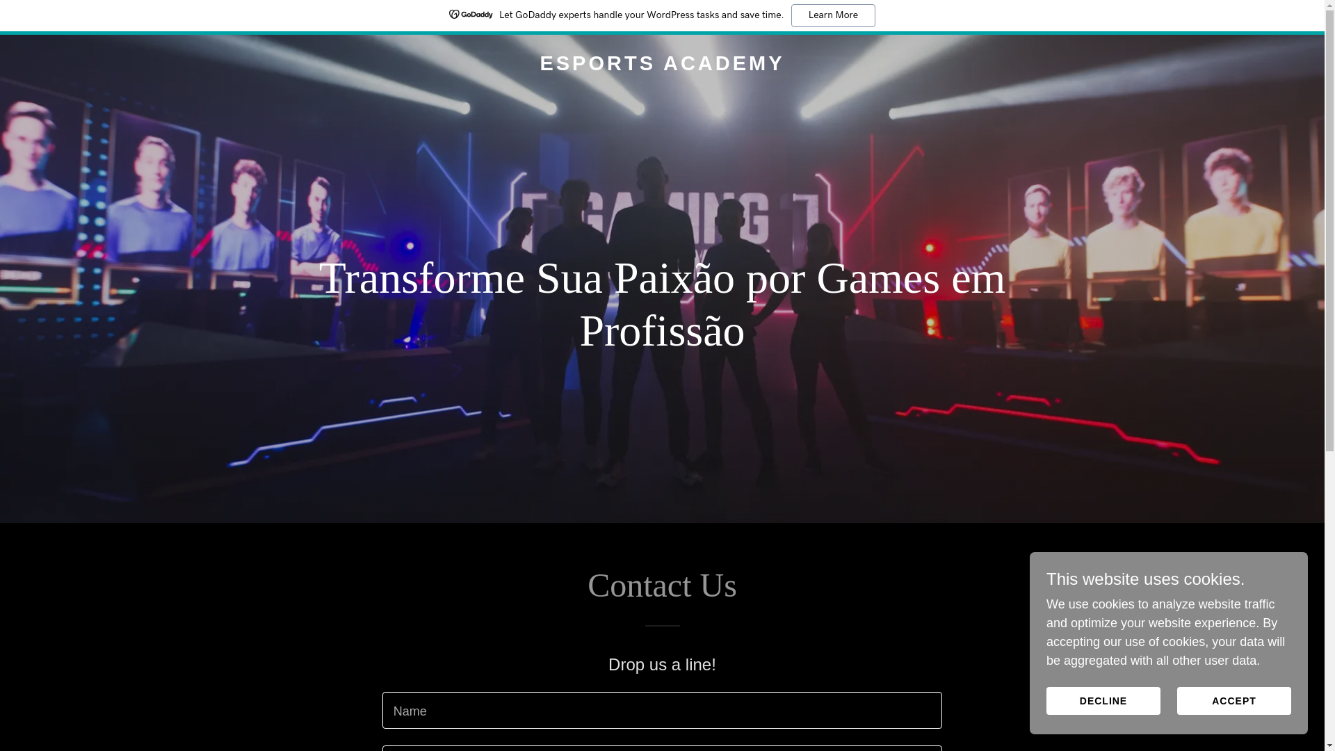 website screenshot of https://esportacademy.gg/